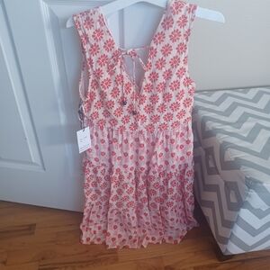 Japna Pink Floral  Dress Size Small